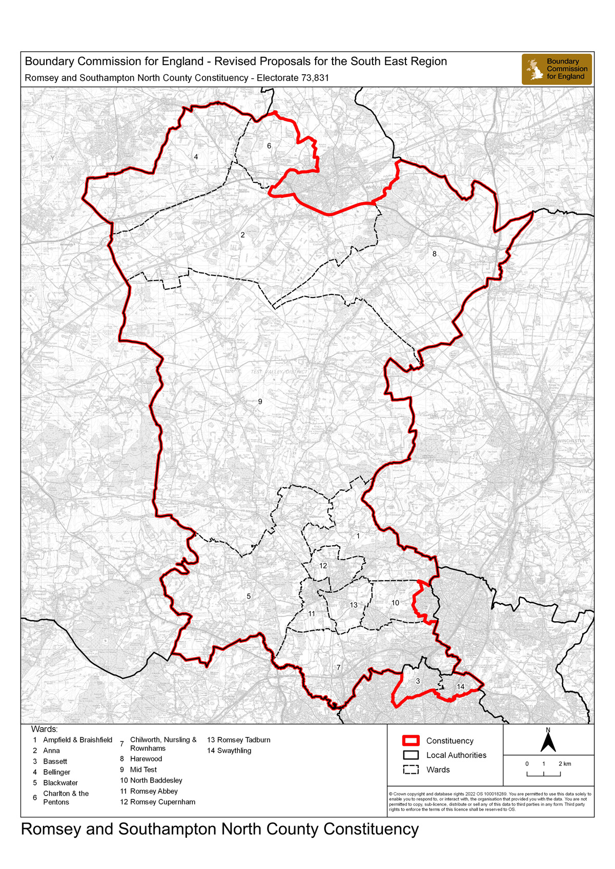 Romsey and Southampton North Constituency Map