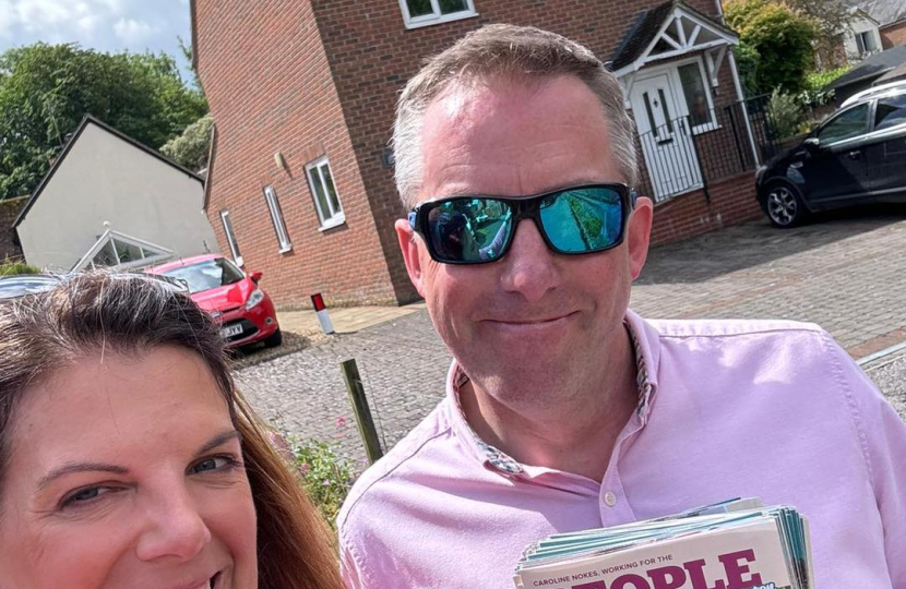 Caroline Nokes on the campaign trail